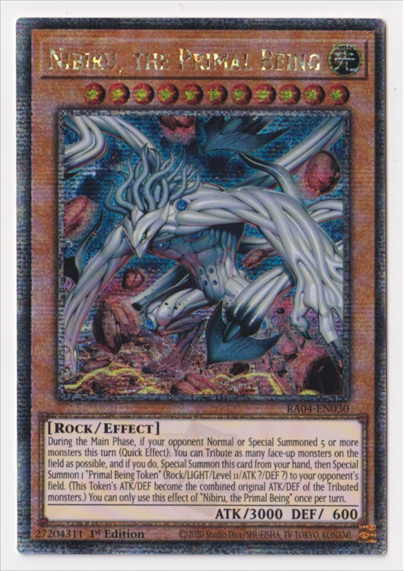 nibiru yugioh card TN19-EN013 Nibiru, The Primal Being Prismatic Secret Rare Limited Edition —  Titan Cards Ltd