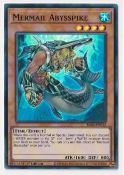 Mermail Abysspike (Super Rare) : RA04-EN012 - single card from Yu-Gi-Oh!