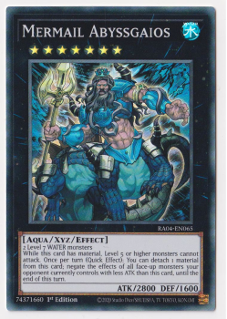 Mermail Abyssgaios (Super Rare) : RA04-EN065 - single card from Yu-Gi-Oh!