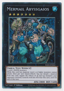 Mermail Abyssgaios (Secret Rare) : RA04-EN065 - single card from Yu-Gi-Oh!