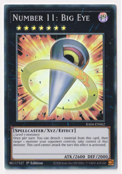 Number 11: Big Eye (Super Rare) : RA04-EN062 - single card from Yu-Gi-Oh!