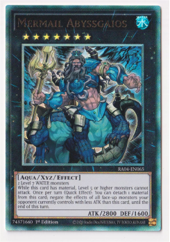 Mermail Abyssgaios (Ultimate Rare) : RA04-EN065 - single card from Yu-Gi-Oh!