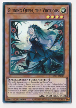 Guiding Quem, the Virtuous (Super Rare) : RA04-EN043 - single card from Yu-Gi-Oh!