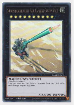 Superdreadnought Rail Cannon Gustav Max (Ultra Rare) : RA04-EN063 - single card from Yu-Gi-Oh!