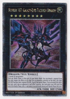 Number 107: Galaxy-Eyes Tachyon Dragon (Quarter Century Secret Rare) : RA04-EN067 - single card from Yu-Gi-Oh!
