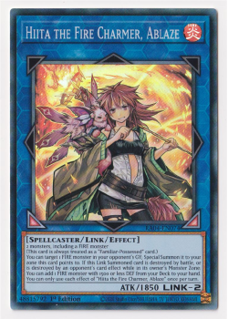 Hiita the Fire Charmer, Ablaze (Super Rare) : RA04-EN074 - single card from Yu-Gi-Oh!