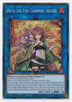 Hiita the Fire Charmer, Ablaze (Secret Rare) : RA04-EN074 - single card from Yu-Gi-Oh!