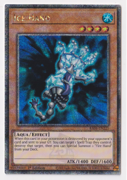 Ice Hand (Quarter Century Secret Rare) : RA04-EN225 - single card from Yu-Gi-Oh!