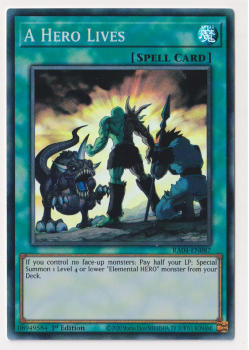 A Hero Lives (Super Rare) : RA04-EN087 - single card from Yu-Gi-Oh!