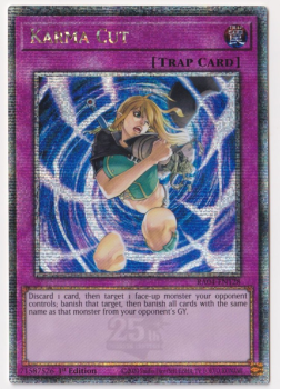 Karma Cut (Quarter Century Secret Rare) : RA04-EN128 - single card from Yu-Gi-Oh!