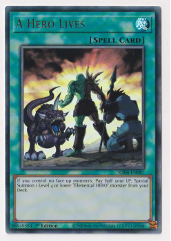 A Hero Lives (Ultra Rare) : RA04-EN087 - single card from Yu-Gi-Oh!