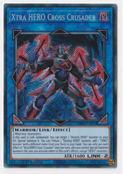 Xtra HERO Cross Crusader (Secret Rare) : RA04-EN076 - single card from Yu-Gi-Oh!