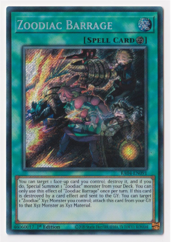 Zoodiac Barrage (Secret Rare) : RA04-EN091 - single card from Yu-Gi-Oh!