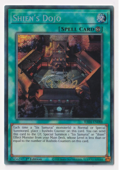 Shien's Dojo (Secret Rare) : RA04-EN088 - single card from Yu-Gi-Oh!