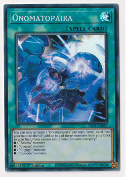 Onomatopaira (Super Rare) : RA04-EN089 - single card from Yu-Gi-Oh!