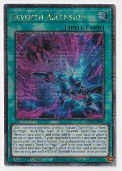 Seventh Ascension (Quarter Century Secret Rare) : RA04-EN098 - single card from Yu-Gi-Oh!