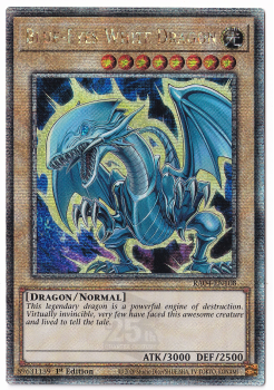 Blue-Eyes White Dragon (7th artwork)(Quarter Century Secret Rare) : RA04-EN108 - single card from Yu-Gi-Oh!