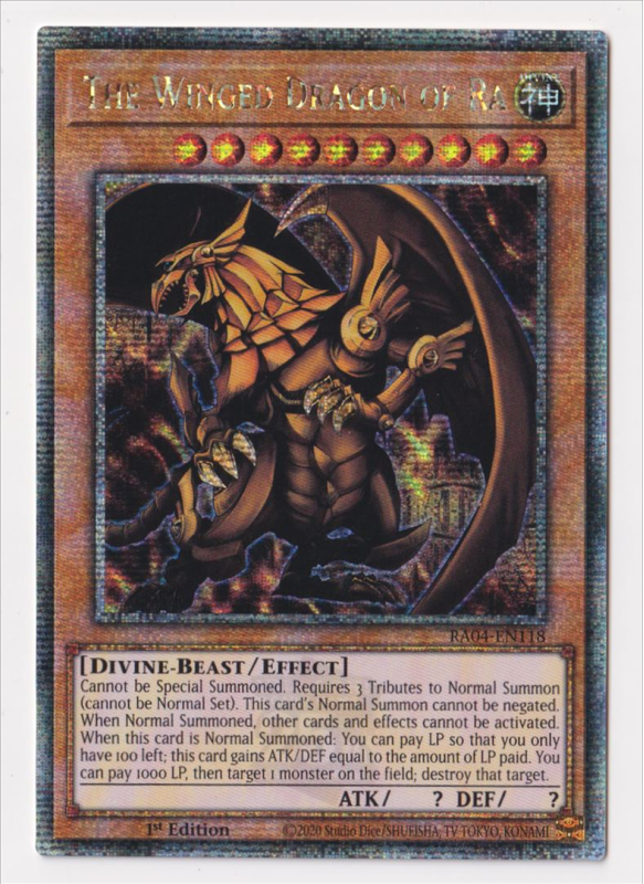 The Winged Dragon of Ra (Quarter Century Secret Rare) : RA04-EN118 - Yu-Gi-Oh! Single Card The Winged Dragon of Ra (Quarter Century Secret Rare) : RA04-EN118 - Yu-Gi-Oh! Single Card