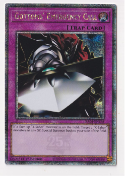 Gottoms' Emergency Call (Quarter Century Secret Rare) : RA04-EN138 - single card from Yu-Gi-Oh!