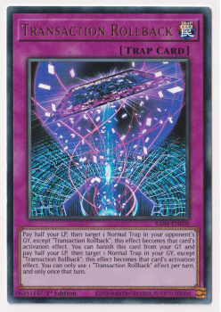 Transaction Rollback (Ultra Rare) : RA04-EN105 - single card from Yu-Gi-Oh!