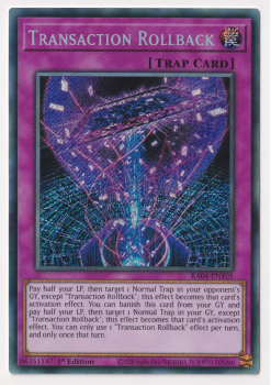 Transaction Rollback (Secret Rare) : RA04-EN105 - single card from Yu-Gi-Oh!