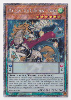 Majespecter Unicorn - Kirin (Platinum Secret Rare) : RA04-EN260 - single card from Yu-Gi-Oh!