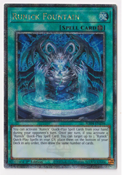 Runick Fountain (Quarter Century Secret Rare) : RA04-EN296 - single card from Yu-Gi-Oh!