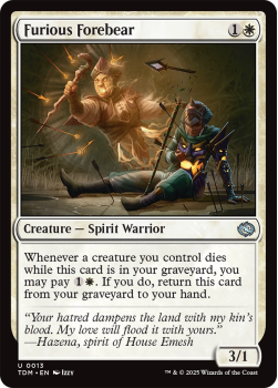 Furious Forebear : 0013 TARKIR: DRAGONSTORM - single card from Magic the Gathering