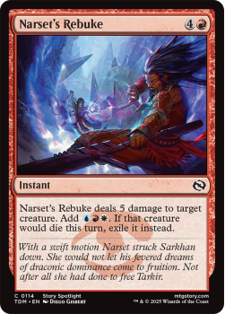 Narset's Rebuke : 0114 TARKIR: DRAGONSTORM - single card from Magic the Gathering