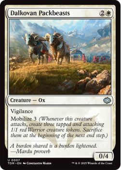 Dalkovan Packbeasts : 0007 TARKIR: DRAGONSTORM - single card from Magic the Gathering
