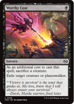 Worthy Cost : 0099 TARKIR: DRAGONSTORM - single card from Magic the Gathering