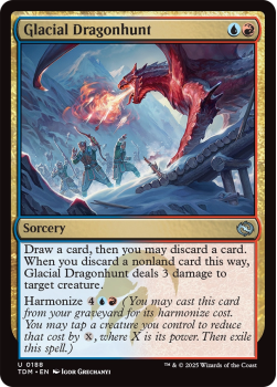 Glacial Dragonhunt : 0188 TARKIR: DRAGONSTORM - single card from Magic the Gathering