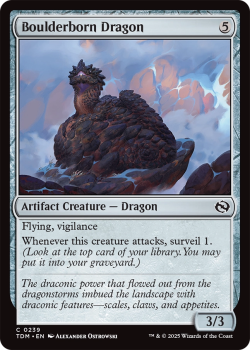 Boulderborn Dragon (FOIL) : 0239 TARKIR: DRAGONSTORM - single card from Magic the Gathering