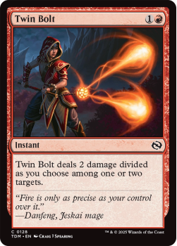 Twin Bolt : 0128 TARKIR: DRAGONSTORM - single card from Magic the Gathering