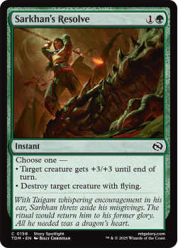 Sarkhan's Resolve (FOIL) : 0158 TARKIR: DRAGONSTORM - single card from Magic the Gathering