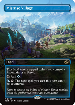 Mistrise Village (BORDERLESS) : 0397 TARKIR: DRAGONSTORM - single card from Magic the Gathering