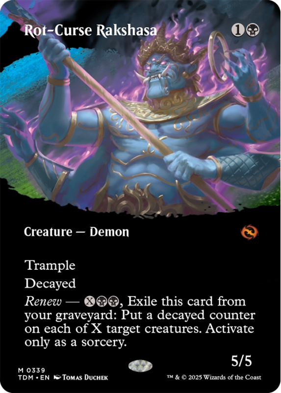 Borderless Card Rot-Curse Rakshasa (BORDERLESS) : 0339 TARKIR: DRAGONSTORM - Magic the ...