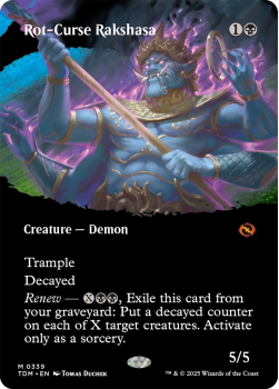 Rot-Curse Rakshasa (BORDERLESS) : 0339 TARKIR: DRAGONSTORM - single card from Magic the Gathering