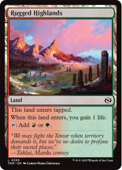 Rugged Highlands : 0265 TARKIR: DRAGONSTORM - single card from Magic the Gathering