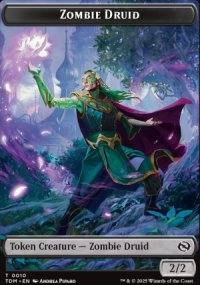 Zombie Druid (0010) // Treasure (0016) TOKEN : TARKIR: DRAGONSTORM - Magic the Gathering Single Card