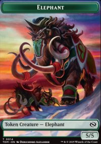 Elephant (0014) // Treasure (0016) TOKEN : TARKIR: DRAGONSTORM - Magic the Gathering Single Card