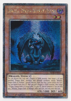 Nebulus, Dragon Ruler of Mishaps (Quarter Century Secret Rare) single card from Yu-Gi-Oh!