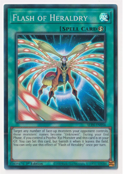 Flash of Heraldry (Super Rare) single card from Yu-Gi-Oh!