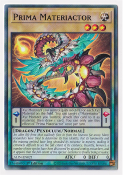 Prima Materiactor (Common) single card from Yu-Gi-Oh!