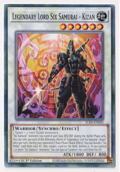 Legendary Lord Six Samurai - Kizan (Common) single card from Yu-Gi-Oh!