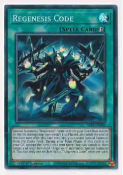 Regenesis Code (Super Rare) single card from Yu-Gi-Oh!