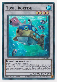 Toxic Boxfish (Super Rare) single card from Yu-Gi-Oh!