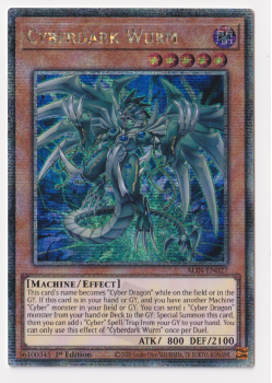 Cyberdark Wurm (Quarter Century Secret Rare) single card from Yu-Gi-Oh!