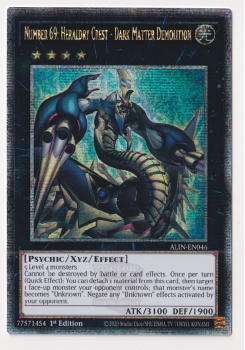 Number 69: Heraldry Crest - Dark Matter Demolition (Quarter Century Secret Rare) single card from Yu-Gi-Oh!