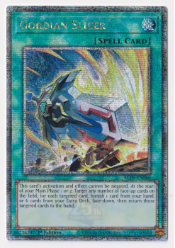 Gordian Slicer (Quarter Century Secret Rare) single card from Yu-Gi-Oh!